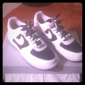 Black and White Nike Air Force Ones